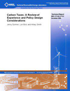 Carbon Taxes: A Review of Experience and Policy Design Considerations