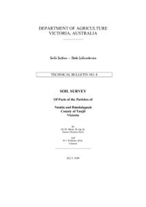 DEPARTMENT OF AGRICULTURE VICTORIA, AUSTRALIA ____________ Soils Section – State Laboratories