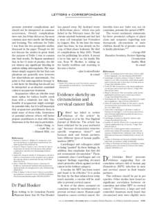 letters  correspondance  presents potential complications and should not be interpreted as common occurrences. Overall, complications were rare, but if they did occur, the most