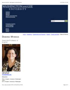 Deborah Miranda :: Washington and Lee University[removed]:43 AM Calendar Directory