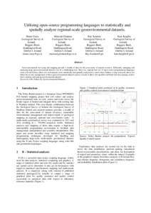 Utilizing open-source programming languages to statistically and spatially analyze regional-scale geoenvironmental datasets. Shane Carey Geological Survey of Ireland, Beggars Bush,