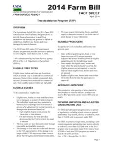 United States Department of Agriculture / Tree Assistance Program / Farm Service Agency