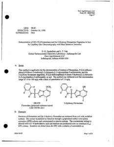 Environmental Chemistry Methods: Florasulam & 5-hydroxy Degradate