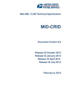 Mail.XML 12.0B Technical Specification  MID-CRID Document Version 8.0