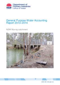 General Purpose Water Accounting Report 2013–[removed]Murray catchment