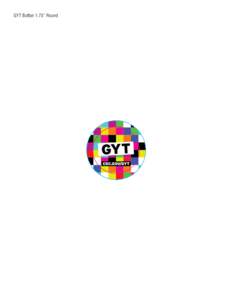 GYT Button 1.75” Round Checkerboard Background