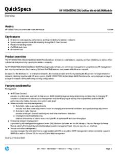 QuickSpecs  HP[removed]20G Unified Wired-WLAN Module Overview