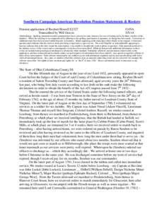 Southern Campaign American Revolution Pension Statements & Rosters Pension application of Reuben Howell S2327 Transcribed by Will Graves f14VA[removed]