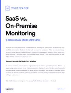 !  W H I T E PA P E R SaaS vs. On-Premise