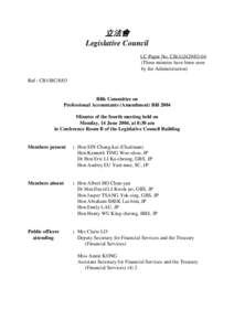 立法會 Legislative Council LC Paper No. CB[removed]These minutes have been seen by the Administration) Ref : CB1/BC/8/03