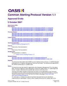 OASIS Specification Template