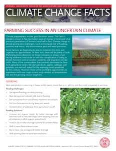 CORNELL UNIVERSITY COLLEGE OF AGRICULTURE AND LIFE SCIENCES  CLIMATE CHANGE FACTS CORNELL COOPERATIVE EXTENSION