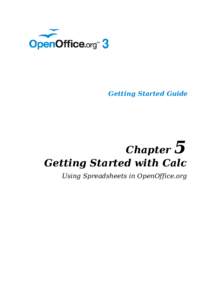 Getting Started Guide  5 Chapter Getting Started with Calc