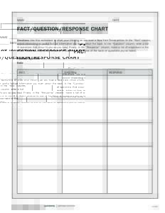 Name_ __________________________________________________________ DATE_______________________  FACT/QUESTION/RESPONSE CHART Directions: Use this worksheet to chart your thinking as you read a New York Times article. In th
