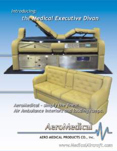 Introducing:  the Medical Executive Divan AeroMedical - simply the finest Air Ambulance interiors and loading ramps.