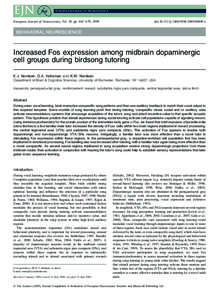 European Journal of Neuroscience  European Journal of Neuroscience, Vol. 30, pp. 662–670, 2009 doi:[removed]j[removed]06849.x