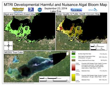 MTRI Developmental Harmful and Nuisance Algal Bloom Map September 23, 2014 Lake Erie www.mtri.org
