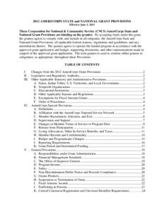 Edward M. Kennedy Serve America Act / Government / Code of Federal Regulations / Politics of the United States / Americorps Education Award / Corporation for National and Community Service / AmeriCorps / Government of the United States / History of the United States