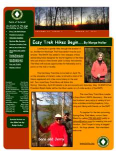 Points of Interest Go directly to the page by clicking on the title. Easy Trek Hikes Begin  V O L U M E