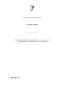 STATUTORY INSTRUMENTS.  S.I. No. 355 of 2011 ————————