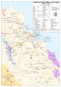 Gladstone Region Mines and Projects map with workforce (Quarter[removed])