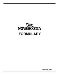FORMULARY  October 2014 July 2011 was the last printed publication of