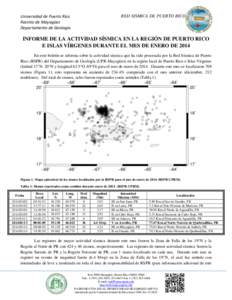 RED SISMICA DE PUERTO RICO  Universidad de Puerto Rico Recinto de Mayagüez Departamento de Geología
