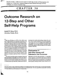 Outcome Research on 12-Step and Other Self-Help Programs