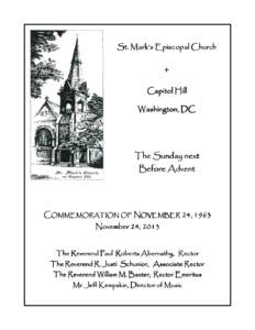 St. Mark’s Episcopal Church  + Capitol Hill Washington, DC