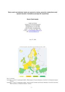 Microsoft Word - Data and correlations tests on poverty rates across 28 countries - 28 May 2009.doc