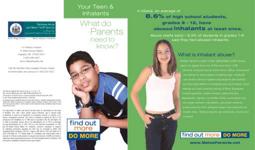 Your Teen & Inhalants What do  Parents