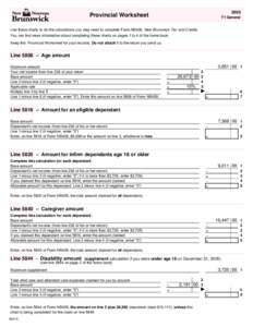 2005  Provincial Worksheet T1 General