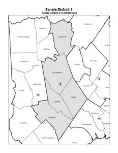 Senate District 3 Senate District 3 is shaded area