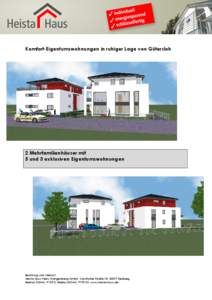 Komfort-Eigentumswohnungen in ruhiger Lage von Gütersloh  2 Mehrfamilienhäuser mit 5 und 3 exklusiven Eigentumswohnungen  Beratung und Verkauf: