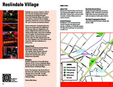 Roslindale / Arnold Arboretum / Needham Line / Boston Public Library / Washington Street / Forest Hills / Boston / Massachusetts / Neighborhoods in Boston /  Massachusetts / Streetcar suburbs