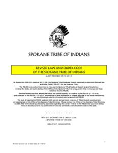 Spokane Tribal Law & Order Codes