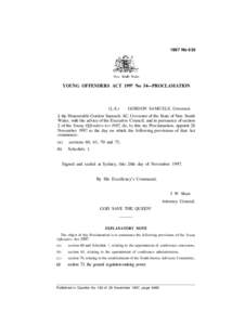 1997 No 630  New South Wales YOUNG OFFENDERS ACT 1997 No 54—PROCLAMATION