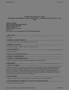 East St. Louis School District 189 Financial Oversight Panel Agenda - November 26, 2012