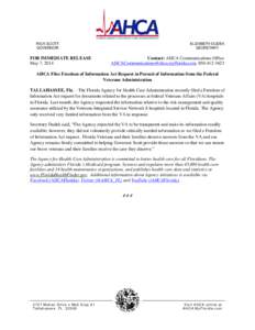 RICK SCOTT GOVERNOR FOR IMMEDIATE RELEASE May 7, 2014