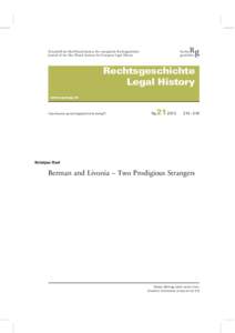 Rg  Rechts geschichte  Zeitschri des Max-Planck-Instituts für europäische Rechtsgeschichte