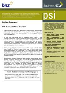 Business NZ - BNZ PSI Survey