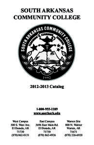 SOUTH ARKANSAS COMMUNITY COLLEGE[removed]Catalog[removed]