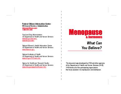 Federal Citizen Information Center US General Services Administration www.pueblo.gsa.gov[removed]Food and Drug Administration