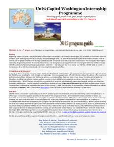 Uni –Capitol Washington Internship Programme