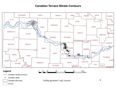 Canadian Terrace Nitrate Contours  WOODWARD MAJOR