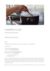 CASSEROLE CLUB 2014 Nominet Trust 100 Winner 2014 Nominet Trust 100 Winner  2014