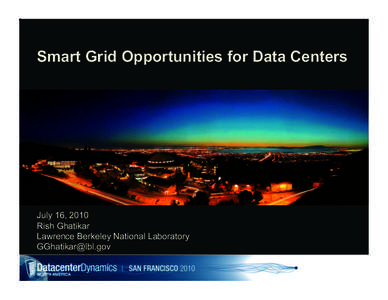 Smart Grid Opportunities for Data Centers