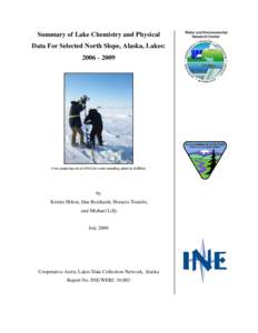 Lake Survey Data for the Coastal Plain from Prudhoe Bay to Bullen Point: