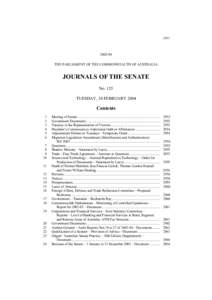 Journals of the Senate - No.