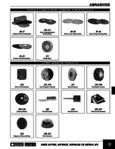 ABrAsIVes sUrFACe CondItIonInG, sAndInG & BrIstLe dIsCs J6-J7 Adhesive (PSA) Sanding Disc